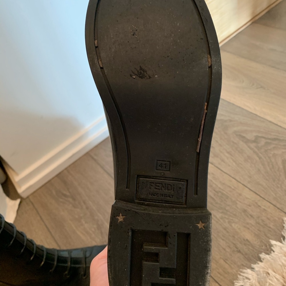Black Fendi Rain Boots